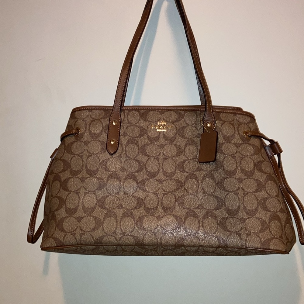 🍪 COACH Set 🍪 Drawstring Carryall Signature Purse & Wallet - Picture 5 of 16